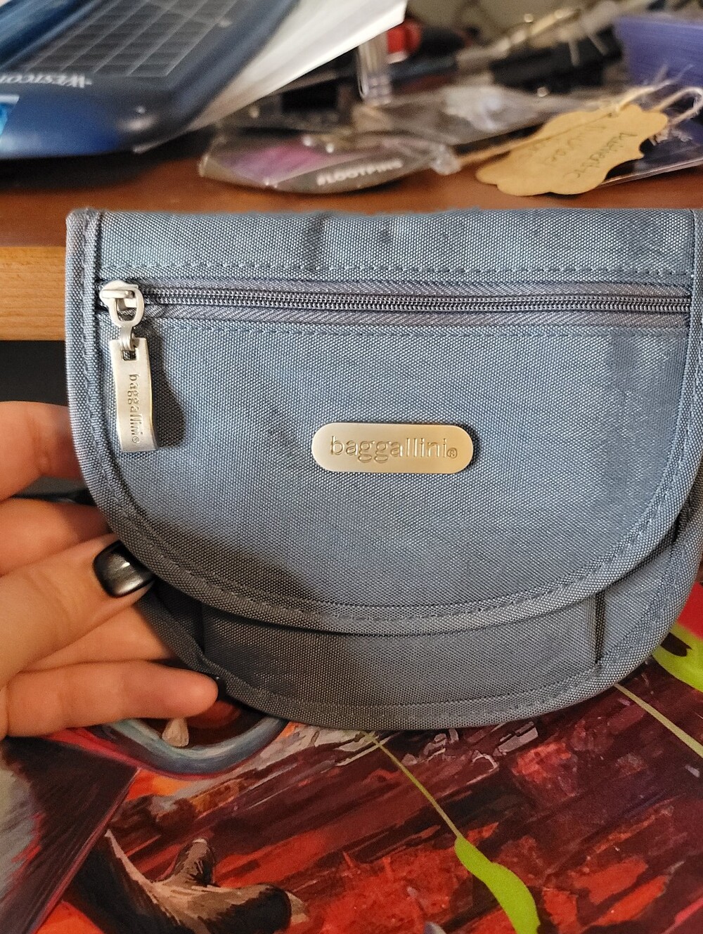 Convertible Baggallini Crossbody Belt Bag Purse Wallet Blue 6 X 5 Travel Teenee